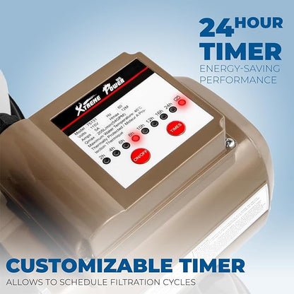 XtremepowerUS 16" Sand Filter Swimming Pool 3/4 HP Pool Pump Timer 15,000GAL Above Ground Pool Set