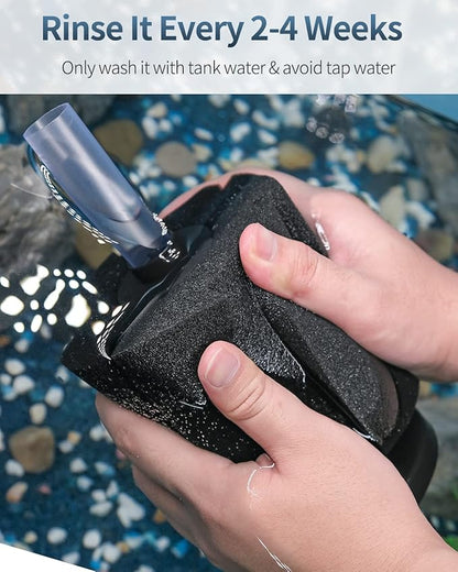 Pawfly Aquarium Bio Sponge Filter Quiet Betta Fry Shrimp and Small Fish Foam Filter for Fish Tanks up to 100 Gallons