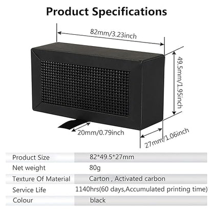 3D Printer Activated Carbon Air Filter Cartridge for Bambu Lab X1C/P1P/P1S/X1/X1E, Air Purifier Filter Replacement, Easy to Install 3D Printer Accessories Ultra-Absorption for 3D Printing Filament