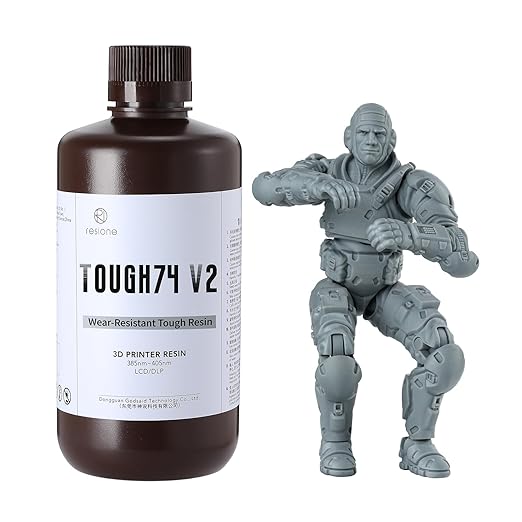 RESIONE ABS-Like 3D Printer Resin: Tough74 V2 3D Printing Resin with No Precipitation & Stable Printing - Wear-Resistant, Scratch-Resistant, Wide Compatibility with LCD/DLP 3D Printers