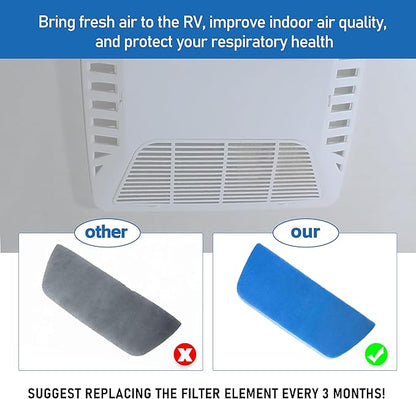RV Air Filter, RV 6 x 16 inch Replacement for AC Vent MERV-6 for Airflow System of Motorhome, RV Air Filter Accessories