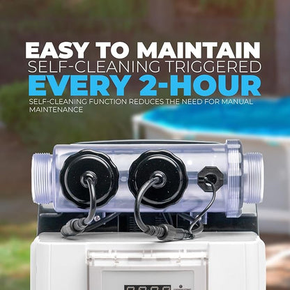 XtremepowerUS Above Ground Pool Salt Water System, Saltwater Chlorinator Built-in Timer for Above Ground Swimming Pool up to 15,000 Gallons with E.C.O. Salt Cell Genertaor
