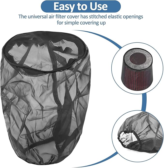 Universal Air Filter Cover, Small, Protects High-Flow Air Intake Filters