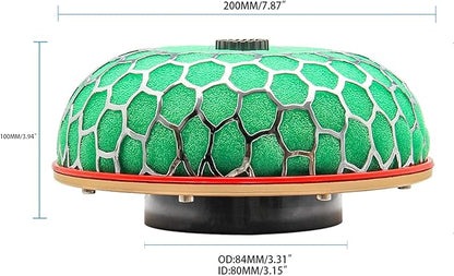 3.15" High Flow Air Intake Mushroom Filter Washable Sponge Honeycomb Mesh Air Filter (Green)