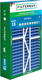 Filterbuy 16x25x5 Air Filter MERV 13 Optimal Smoke & Allergy Defense (1-Pack), Pleated HVAC AC Furnace Filters for Amana, Coleman, Goodman, Maytag, York, and More (Actual Size: 15.38 x 25.50 x 5.25)