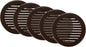 Vent Systems 4" Inch (Opening Dimensions) - Pack of 5 - Brown Soffit Vent Cover - Plastic Round Air Vent Grille - Built-in Mesh Screen - HVAC Register Louver for Bathroom, Home, Kitchen