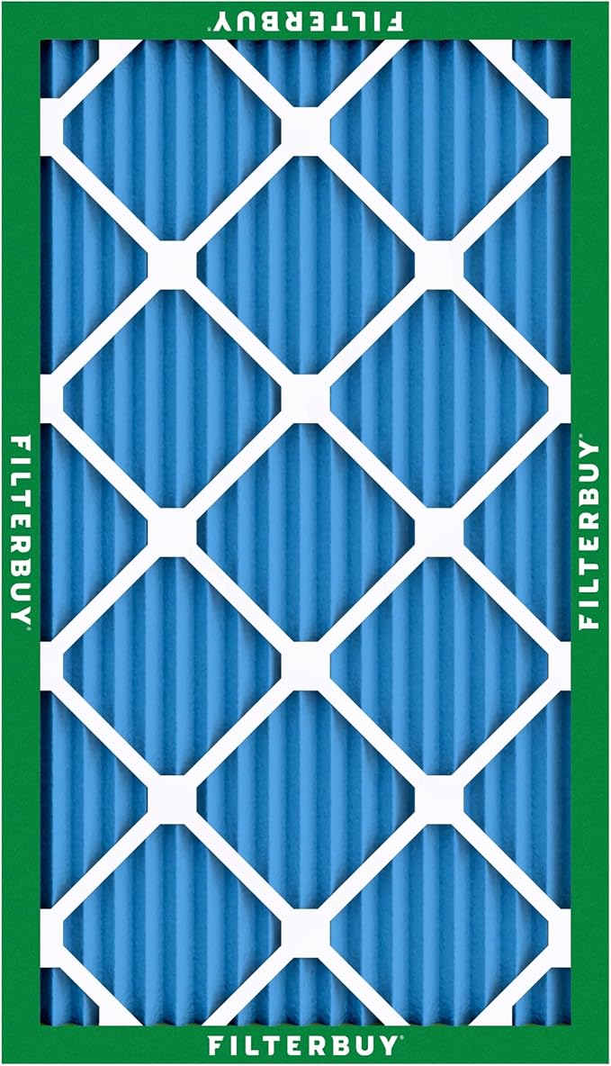 Filterbuy 11.25x23.25x1 Air Filter MERV 13 Optimal Smoke & Allergy Defense (4-Pack), Electrostatic Pleated HVAC AC Furnace Filters Replacement, Made in USA (Actual Size: 11.25 x 23.25 x 0.75)