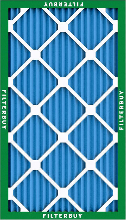 Filterbuy 20x34x1 Air Filter MERV 13 Optimal Smoke & Allergy Defense (4-Pack), Electrostatic Pleated HVAC AC Furnace Filters Replacement, Made in USA (Actual Size: 19.50 x 33.50 x 0.75)
