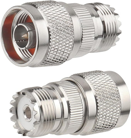 4 Pack N Male to UHF Female SO-239 Connector Adapter N Connector to PL-259 SO239 RF Coaxial Cable Adapter