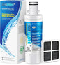 ICEPURE ADQ747935 Replacement for LG LT1000P MDJ64844601, Kenmore Elite 9980, LT1000P/PC/PCS, LT1000, ADQ74793501 ADQ74793502 ADQ74793504 Refrigerator Water and LT120F ADQ73334008 Air Filter, 1Combo