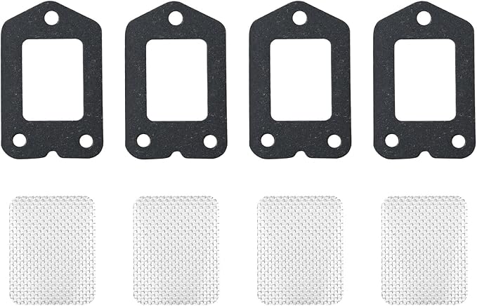 SRM-225 Spark Screen and Gasket (4 Set) Fit for Echo 14586240630 Muffler Spark Arrestor Screen, Echo 14586642031 Muffler Gasket Parts