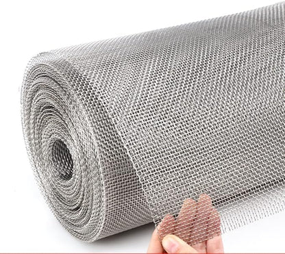 Generic 304 Stainless Steel Screen - 20 Mesh - 1.1Mm Hole Drain Cover Mesh - Durable Metal Filter Roof Vent/Kitchen/Garden Cover Net,Silver,1.2x9m(45x353inch)