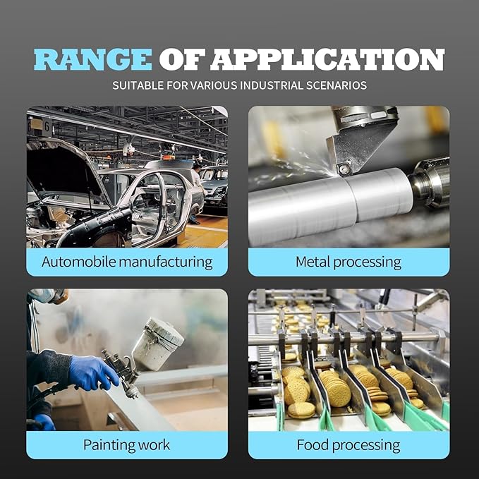 3/4" NPT Industrial Grade 3 Stage Drying System Filter, Coalescing Filter, Desiccant Dryer, Auto Drain, Compatible with Paint Spray, Plasma Cutter (3/4" NPT)