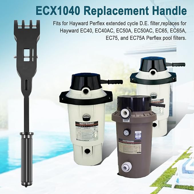 ECX1040 Replacement Bump Handle for Hayward Perflex D.E. Pool Filters | Fits EC40, EC40AC, EC50A, EC50AC, EC65, EC65A, EC75, EC75A | Durable Corrosion-Resistant Filter Handle Assembly