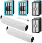 FFsign 3831 Roller Brush & Filter Replacement Compatible with Bissell Crosswave Hard Floor Expert 3831, HF2 3845N Vacuum, Floor Scrubber Wet Dry Vacuum Accessory Kit 2 Brush Rolls, 4 Filter Parts