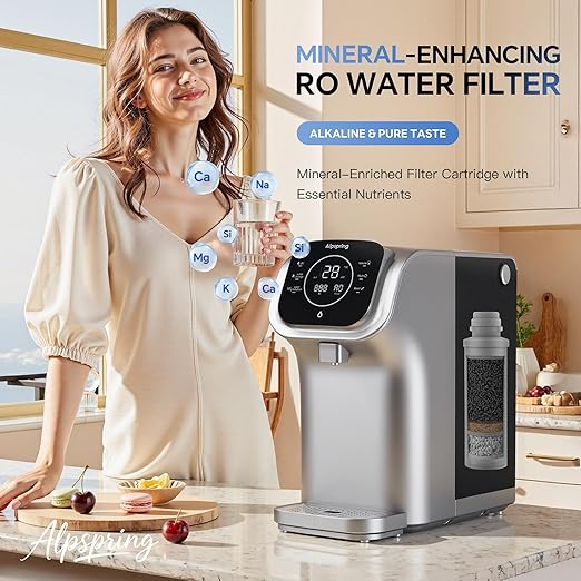 Countertop Reverse Osmosis System for Home, 6-Stage RO Water Filter with Remineralization and UV,Portable No Installation Water Purifier,Countertop RO Water Filtration,Reduce TDS/PFAS/PFOA