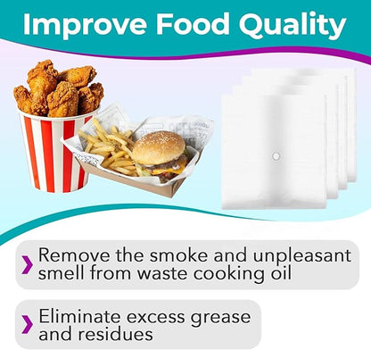 100 Pcs Fryer Filter Paper Envelope Style - 18.5x20.5" with 1.5" Hole, Compatible with Pitco PP10613 Filter for Commercial Deep Fryers (Restaurants, Food Trucks, Hotels)