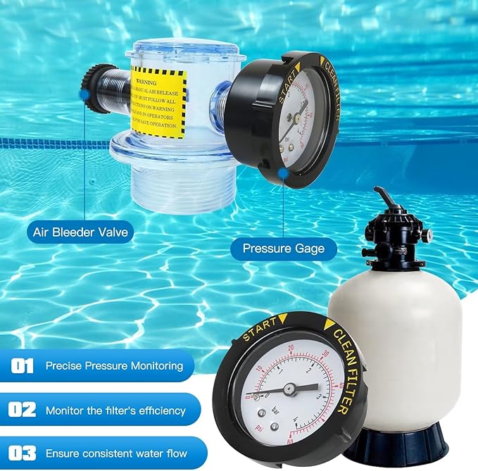 XSPANDER 273564Z Manual Air Relief Valve Replaces 273564Z Fit for Pentair Tri ton II, Trit on C,TR100C and TR140C Pool Spa Sand Filters Air Relief Valve Assembly