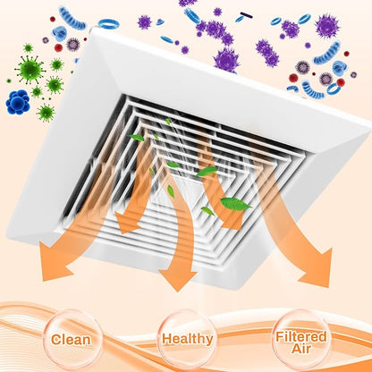 1 In x 25 In x 10 Ft Air Vent Filters Roll DIY Cut to Size Air Filter material Roll Orange and White Polyester Air Filter Media for HVAC Furnace Aquarium Window Floor Vent