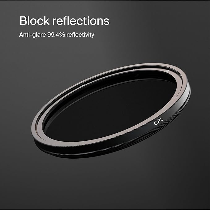 Urth 58mm Circular Polarizing (CPL) Lens Filter (Plus+) - 20-Layer Nano-Coated, Slim Design for Camera Lens Polarization