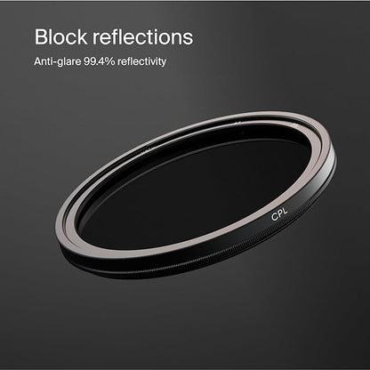 Urth 46mm Circular Polarizing (CPL) Lens Filter (Plus+) - 20-Layer Nano-Coated, Slim Design for Camera Lens Polarization