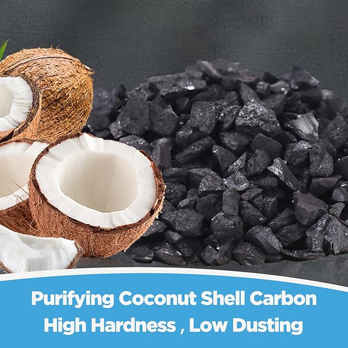 Aquarium Activated Carbon,Charcoal Filter Media from Steam Activated Coconut Shell, Chemical Free Odor & Color Remover, Pure Carbon for Freshwater & Saltwater Fish Tanks, 1 LB Bag(AC-01)