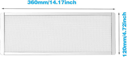 360mm 120mm x 2 PC Fan Dust Mesh Filter 4.72inch PVC Computer PC Case Dust Proof Filter Cover Magnetic White 2-Pack