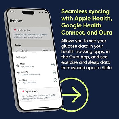 Stelo Glucose Biosensor & App by Dexcom - A Leader in Continuous Glucose Monitoring (CGM). 24/7 Tracking & Personalized Insights to Reveal Patterns. 2-Pack (Up to 15 Days Each). iOS & Android.