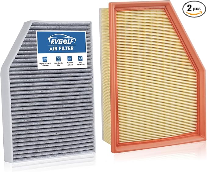 Engine+Cabin Air Filters Fit for 2018-2019 BMW X3 (XDrive30i/SDrive30i/M40i), 2020-2021 X3 (XDrive30i/SDrive30i), 2019 X4, 2020-2022 X4 (XDrive30i Only) Car Accessories 64119382885 13718691835