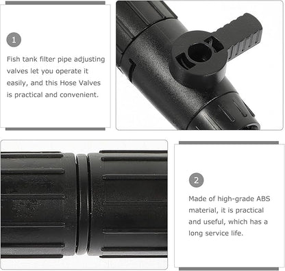 Hemoton Fish Tank Filter Water Flow Regulating Valves Plastic Hose Adapter Connector Aquarium Supply 3/8 Inch Quick Connect Switch for Aquatic Pets