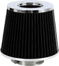 PTNHZ Universal Balck 2.5" 63mm High Flow Cold Air Intake Cone Air Filter Power Intake Air Inlet System Air Cleaner