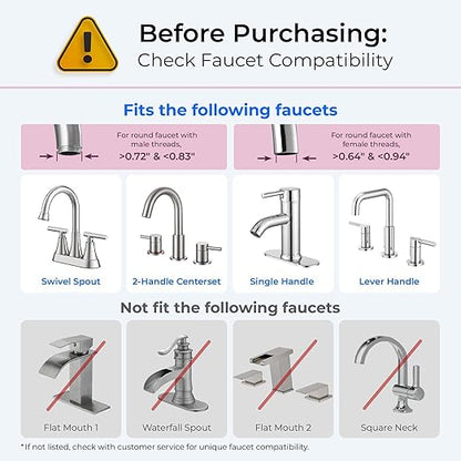 Waterdrop Sink Filter Water Faucet for Skin Care, Bathroom Faucet Filter, 320 Gallons, NSF Certified Water Purifier, 0.01μm Ultra-Filtration System, Reduces Chlorine Lead-Free Material, 1 Filter Pink
