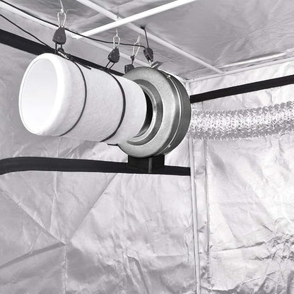 iPower 6" Air Carbon Filter with Australia Virgin C for Inline Duct Fan, Grow Tent, Odor Scrubber Control, Hydroponics, Prefilter Included, 6", Reversible Flange