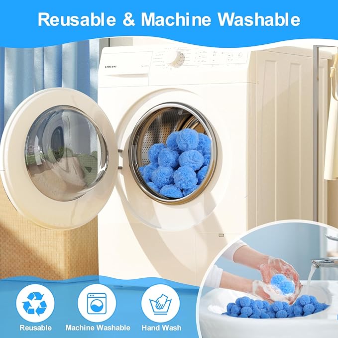 Askyli 2.9 lbs Pool Filter Balls for Sand Filter, Reusable Pool Sand Filter Balls, Efficient Pool Filter Sand, Suitable for All Sand Filter System (Equals 100lbs Pool Filter Sand) - Light Blue