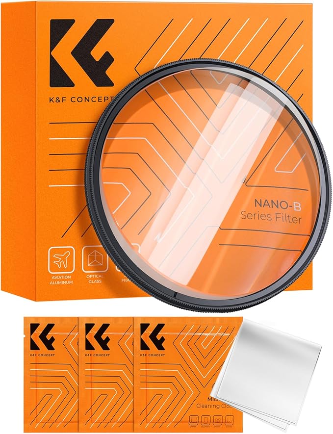K&F CONCEPT 77mm Bilateral Blur Ghost Motion Filter Super Speed Effects for Camera Lens Clear Optical Glass with Cleaning Cloth