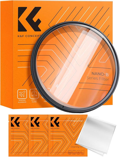K&F CONCEPT 77mm Bilateral Blur Ghost Motion Filter Super Speed Effects for Camera Lens Clear Optical Glass with Cleaning Cloth