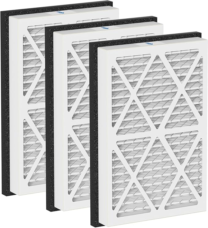 20x30x3 MERV 13 Pleated Air Filters Replacement Compatible with Zephyr VGF Series 20x30x3 Whole Home Return Air Grille Filter,White,3 Pack