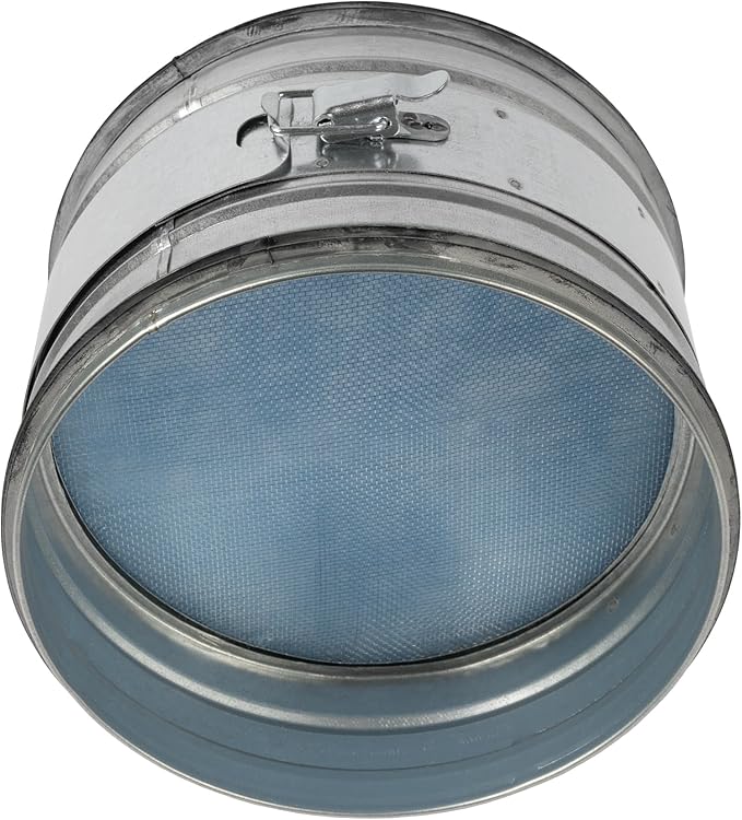 8" Inch Inline Round Duct Filter - G4 Class Filter with Mesh Screen - Dust Collection and Air Purification - Rigid or Flexible Vent Hose Filter