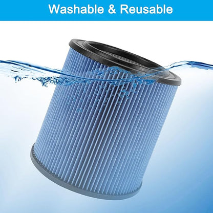 MZY LLC 2 Pack 17907 Cartridge Filter for Craftsman Shop Vacs 5 to 20 Gallon, 3-Layer Pleated 9-17907 Wet/Dry Fine Dust Filter