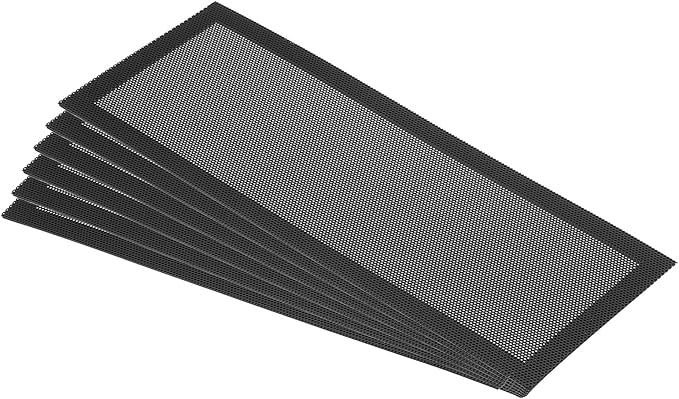 PATIKIL 4"x10" Magnetic Vent Cover, 6 Pack Floor Wall Air Registers Cover Strong Magnet Vent Screen Mesh for Blocking Hair Dust Debris, Black