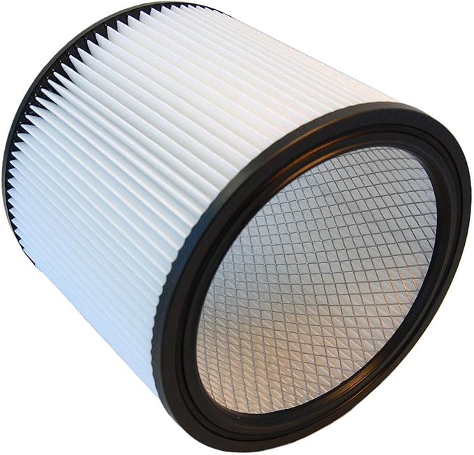 HQRP 2-Pack Standard Cartridge Filter Replacement for Shop-Vac 90304 90350 90333 Washable H12 0.3 Micron Pleated for Wet Dry Vacuum, 5 Gallon+