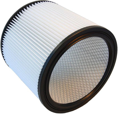 HQRP 2-Pack Standard Cartridge Filter Replacement for Shop-Vac 90304 90350 90333 Washable H12 0.3 Micron Pleated for Wet Dry Vacuum, 5 Gallon+