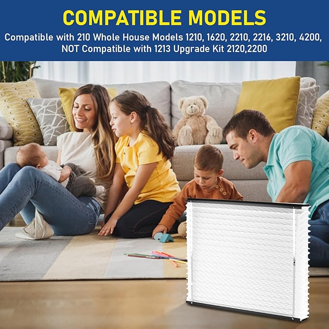 2Pack 210 Replacement Filter Compatible with AprilAire Size: 20x25x4 Whole House Air Purifiers model:1210, 1620, 2210, 2216, 3210, 4200, MERV 11