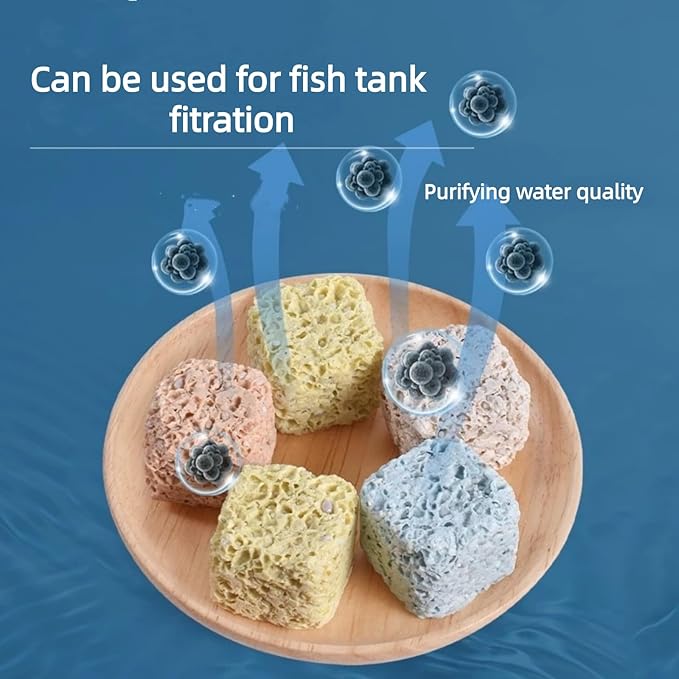 Aquarium Ceramic Bio Ceramic Media Ring for Aquarium Filter Replacement Biological Material Remover for Aquarium Fish Tank Pond Filter