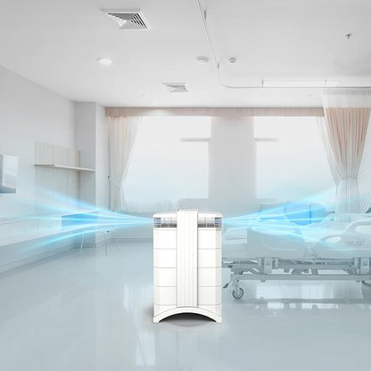 IQAir HealthPro Compact XE Air Purifier - Compact HyperHEPA Filtration for Rooms up to 1240 sq ft - Allergens, Smoke, Dust, Mold, Pet Dander, Swiss Made, WiFi Enabled