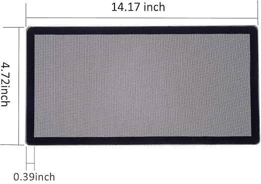 360mm 120mm x 2 PC Fan Dust Mesh Filter 4.72inch PVC Computer PC Case Dust Proof Filter Cover Magnetic Black 2-Pack
