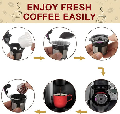 Disposable Paper Coffee Filters, Keurig K Cup Paper Filters for Keurig Single Brewer Reusable Cups, K-cup Coffee Pods, Fits All Brands Reusable K Cups (500)
