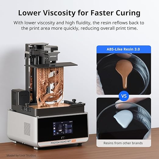 ANYCUBIC ABS-Like Resin 3.0, Upgraded 14K 3D Printer Resin with Enhanced Strength and Toughness, High Precision, Low Odor, Wide Compatibility for All LCD Resin 3D Printers (Beige, 1kg)