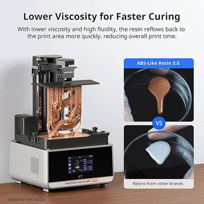 ANYCUBIC ABS-Like Resin 3.0, Upgraded 14K 3D Printer Resin with Enhanced Strength and Toughness, High Precision, Low Odor, Wide Compatibility for All LCD Resin 3D Printers (Beige, 1kg)