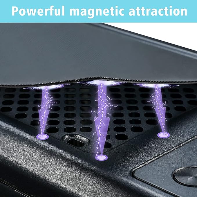 [4 Pack] 280x140mm PC Case Dust Mesh Filter, Magnetic Frame Computer Fan Dust Mesh PC Cooler Filter Dustproof PVC Cover Grills - Black